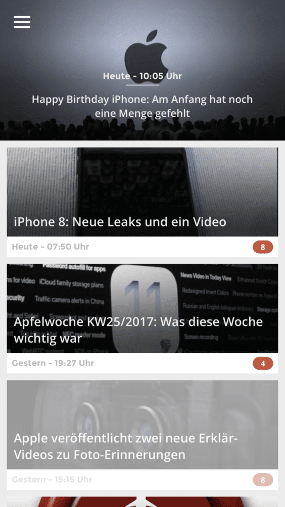 Apfelpage 6.0 Home-Bildschirm