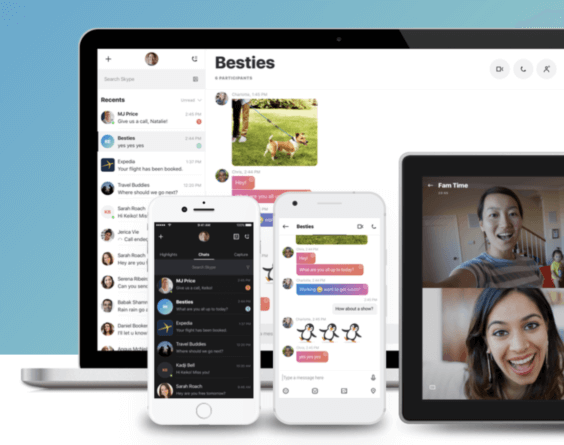 Skype im neuen Design | Screenshot WakeUp Media