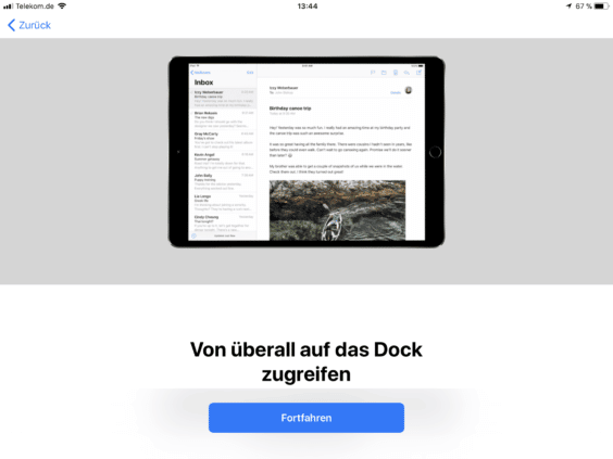 iOS 11 Einführung in das Dock