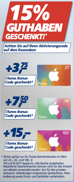 real iTunes Karten Angebot