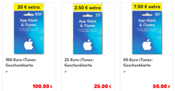 Kaufland iTunes Karten Aktion