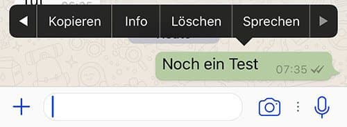 Für alle löschen - WhatsApp