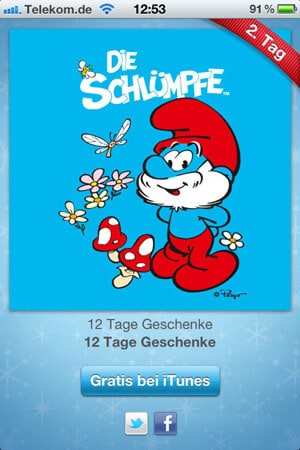 12 Tage iTunes Geschenke - Die Schlümpfe