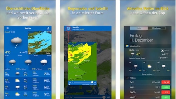 WeatherPro ist eine der besten Wetter-Apps