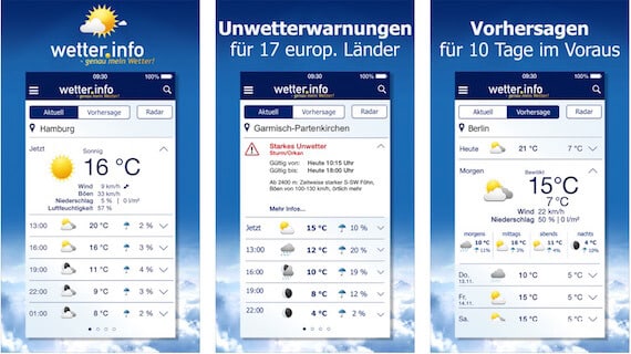 Wetter.info ist kostenlos