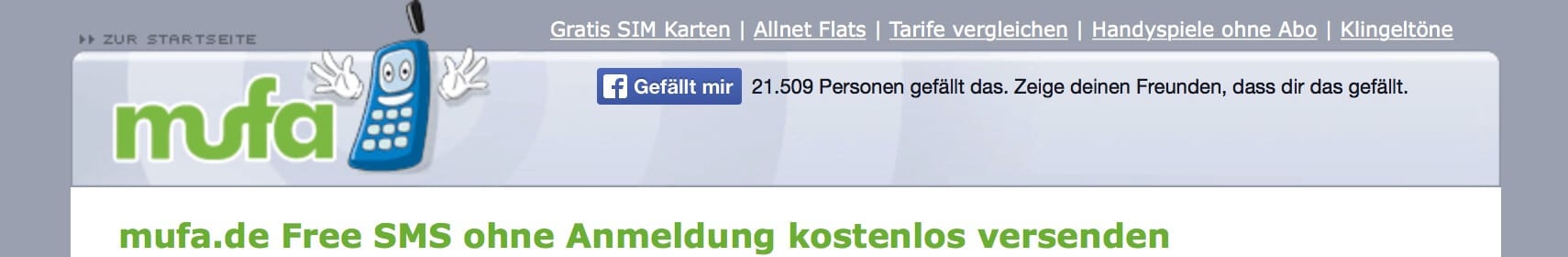 Mufa verspricht kostenlose SMS