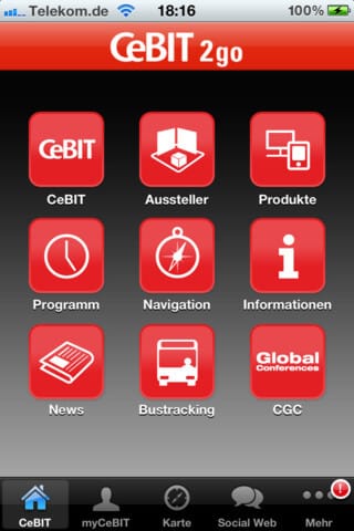 CeBIT - der offizielle mobile Messeführer