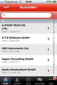 CeBIT - der offizielle mobile Messeführer