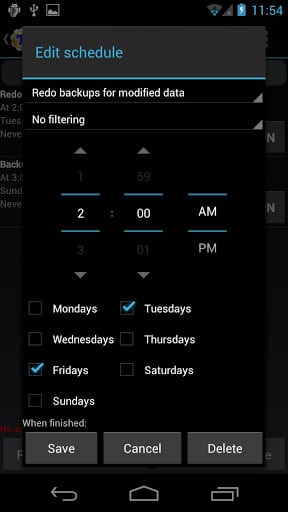 Automatisierte Backups steuern