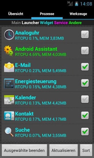 Behalte die aktuellen Prozesse auf dem Android Gerät im Griff