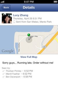 Facebook Messenger - Gruppenchat und Kartenansicht