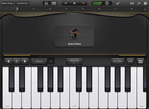 Piano spielen auf dem iPad
