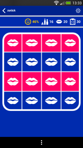 Aufgabe: verschiedene Küsse zum Jungesellenabschied