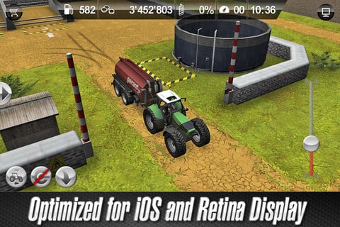 Der Landwirtschafts Simulator ist optimiert für Retina Displays