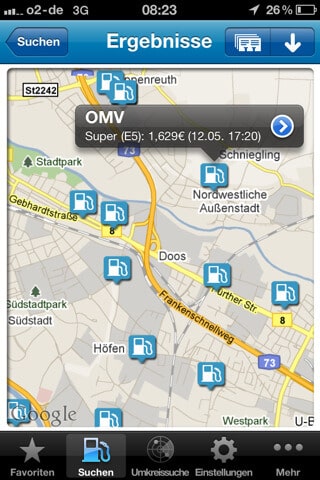 Überblick über Tankstellen