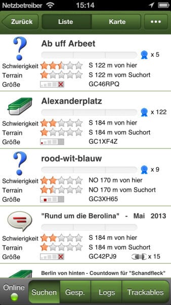 Digitale Schatzsuche - Geocaching
