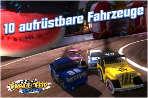 Fahrzeuge in der App Table Top Racing