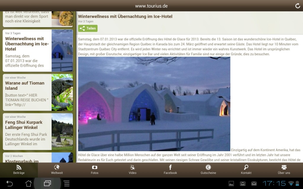Tourius Mobil: Neue App über Reisen und Wellness