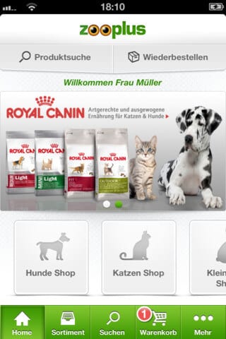 Die Zooplus App