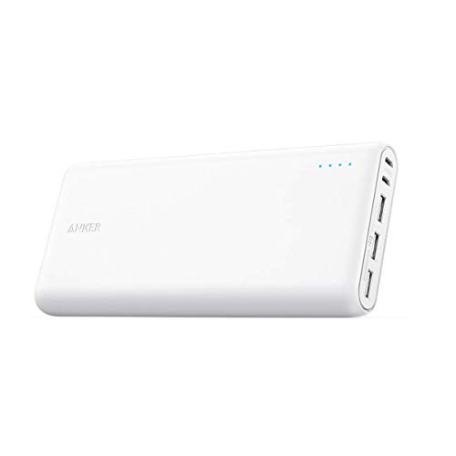 Anker 337 Powerbank (PowerCore 26K) 26800mAh Power Bank Externer Akku mit Dual Input Ladeport, Schnell Wiederaufladbar, 3 USB Ports für iPhone XR/XS/X / 8/7, iPad, Galaxy, und mehr(Weiß)