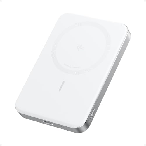 Anker MagGo Powerbank, Ultra-schlankes 10.000mAh magnetisches Akkupack, Qi2-zertifiziert, portabel, 15W Ultra-schnelles MagSafe-kompatibles Ladegerät, ergonomisches Design, nur für iPhone 16/15/14/13