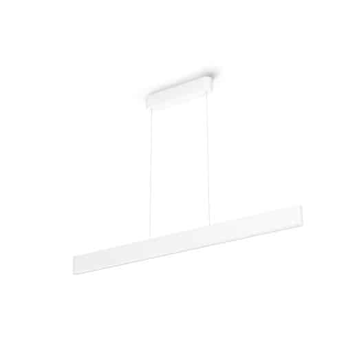 Philips Hue White and Color Ambiance LED Pendelleuchte Ensis, dimmbar, steuerbar via App, kompatibel mit Amazon Alexa, weiß