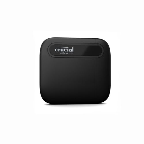 Crucial X6 1TB Externe SSD Festplatte, bis zu 800MB/s, PC und Mac, USB-C 3.2 Portable Solid State Drive - CT1000X6SSD9