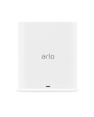 Arlo Zertifiziertes Zubehör, SmartHub, Lokaler Speicher - Micro-SD-Karte, WiFi WLAN 2,4 GHz, Kompatibilität Mit Arlo Kameras Und Klingeln, Konnektivität Apple HomeKit, Ethernet-Kabel, Weiß