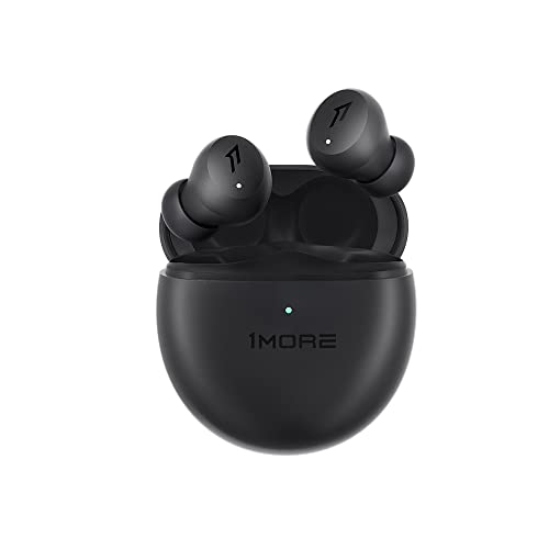 1MORE ComfoBuds Mini Bluetooth 5.2 Kopfhörer, Hybrid Active Noise Cancelling Kopfhörer, In Ear Kopfhörer kabellos, 4 Mikrofonen für klaren Anruf, Stereosound, kabellose Ladefunktion, IPX5 (Schwarz)