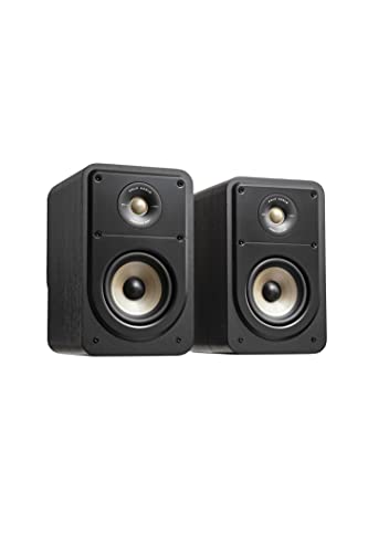 Polk Audio Signature Elite ES15 hochauflösende Regallautsprecher fürs Heimkino, Stereo Lautsprecher, Surround Boxen, Hi-Res zertifiziert, kompatibel mit Dolby Atmos und DTS:X (Paar), Schwarz