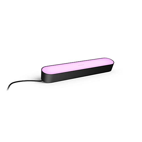Philips Hue White & Color Ambiance Play Lightbar schwarz 490lm, dimmbar, bis zu 16 Millionen Farben, steuerbar via App, kompatibel mit Amazon Alexa (Echo, Echo Dot)