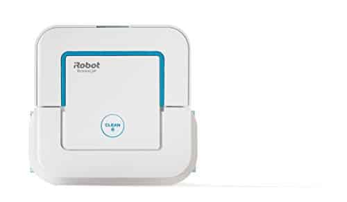 iRobot Braava Jet 250 Wischroboter mit Präzisions-Sprühstrahl, 3 in 1:Trocken-, Feucht- und Nassreinigung, Ideal für Bad und Küche, Reinigungslösung, Einwegtücher und waschbare Tücher