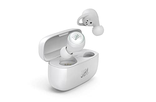 JBL LIVE 300TWS In-Ear Bluetooth Kopfhörer in Weiß – True Wireless Ohrhörer mit Freisprecheinrichtung – Bis zu 6 Stunden Akkulaufzeit mit einer Ladung – Inkl. Ladecase