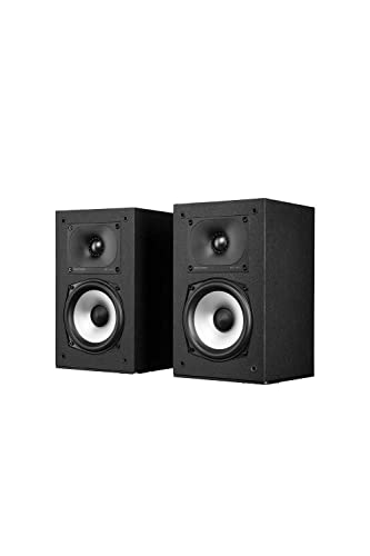 Polk Audio Monitor XT15 kompakter Regallautsprecher, Stereolautsprecher, Surround Lautsprecher, Hi-Res Zertifiziert, Dolby Atmos und DTS:X kompatibel (Paar) - Schwarz