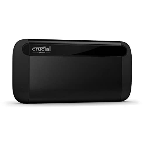 Crucial X8 1TB Externe SSD Festplatte, bis zu 1050MB/s, PC und Mac, USB 3.2 Portable Solid State Drive- CT1000X8SSD9