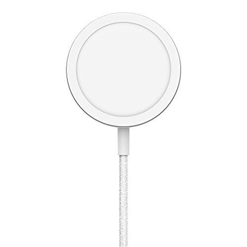 Belkin BoostCharge Pro tragbares kabelloses Ladepad mit MagSafe (schnelles Laden bis zu 15 W, Ständer, kompatibel iPhone 14-, 13- und 12-Modellen, Netzteil Nicht enthalten) – Weiß