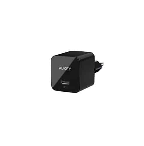 AUKEY USB C Ladegerät mit 18W Power Delivery 3.0, Ultra Kompakt USB Netzteil für iPhone XS/XS Max/XR, Google Pixel 2/2 XL, Samsung Galaxy S9+/ S8 / Note8 usw.