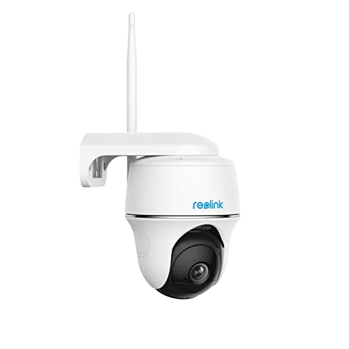 Reolink Überwachungskamera Aussen Akku 355°/140° Schwenkbar, Kabellose WLAN IP Kamera Outdoor mit 2,4&5GHz WiFi, KI-Erkennung, 2K 4MP Nachtsicht, PIR Sensor, 2-Wege-Audio, SD Kartenslot, Argus PT 2K