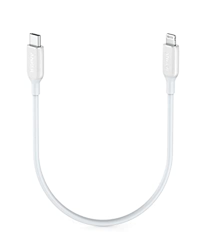 Anker Powerline III USB-C auf Lightning Kabel,MFi-zertifiziertes Kabel 30cm,blitzschnelle Ladegeschwindigkeiten für iPhone 13/13 Pro/12/11 Pro/X/XS/XR Max/8 Plus, unterstützt Power Delivery,Weiß