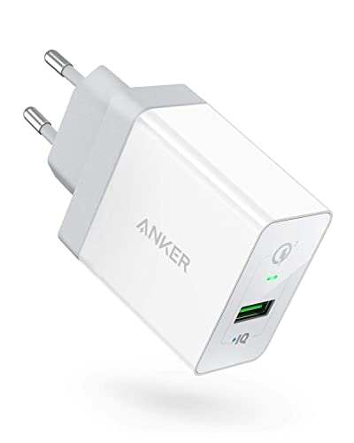Anker PowerPort+ 1 Quick Charge 3.0 18W USB Wand Ladegerät mit Power IQ für Galaxy S7 / S6 / Edge/Plus, Note 5/4, LG G4, HTC One A9 / M9, Nexus 6, iPhone 7 6 5, iPad und weitere (Weiß)