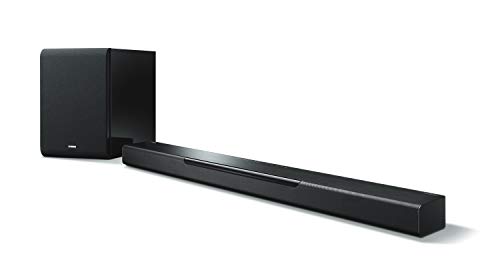 Yamaha MusicCast BAR 40 SW Sound Bar (Schlanke Soundleiste mit Wireless Subwoofer - die perfekte Ergänzung zur Heimkino-Anlage – Kompatibel mit Amazon Alexa Sprachsteuerung) schwarz