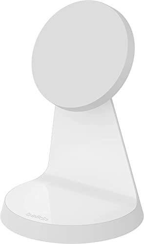 Belkin magnetischer drahtloser Ladeständer (kompatibel mit MagSafe für die iPhone 14, 13, 12-Serie und andere MagSafe-fähige Geräte, Netzteil nicht enthalten) – Weiß