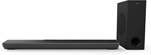 Philips Bluetooth Soundbar PB603/10 TV Soundbar (Bluetooth, Dolby Atmos, 300 W, Kabelloser Subwoofer, HDMI ARC, USB) Schwarz