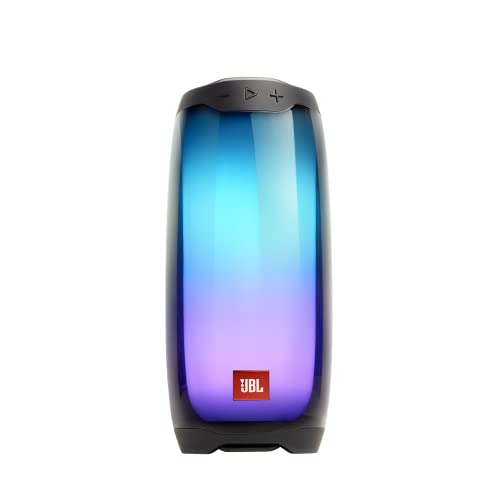 JBL Pulse 4 - Schwarz – Wasserdichter Bluetooth-Lautsprecher mit 360-Grad-Beleuchtung – Bis zu 12 Stunden Akkulaufzeit mit einer Ladung – Kabelloses Musikstreaming