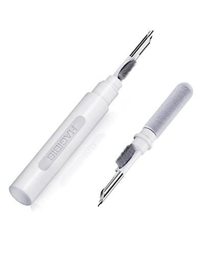 Hagibis Reinigungsset für Airpods Pro 1 2 Multifunktions-Reinigungsstift weiche Bürste für Bluetooth-Kopfhörer,Tasche,Reinigungswerkzeuge für Huawei Samsung MI Ohrhörer(weiß)