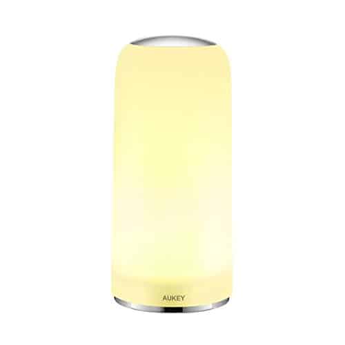 AUKEY Nachttischlampe Berührungssensitive Tischlampe mit Dimmbarem Warmem Weißlicht für Schlaf- und Wohnzimmer