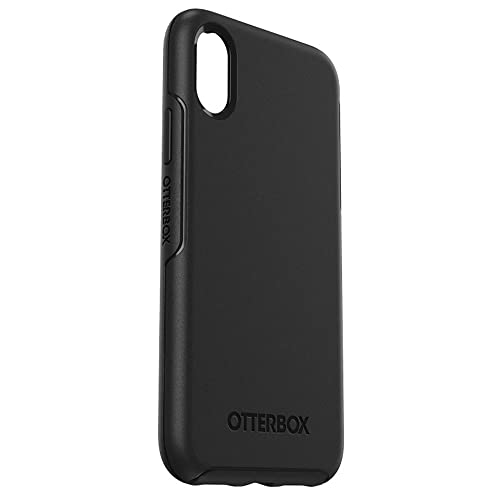 OtterBox Symmetry Hülle für iPhone X / iPhone Xs, stoßfest, sturzsicher, schützende dünne Hülle, 3x getestet nach Militärstandard, Schwarz