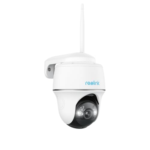 Reolink 5MP Überwachungskamera Aussen Akku 355°/140° Schwenkbar, 2K+ Farbnachtsicht, Kabellose WLAN IP Kamera Outdoor mit 2,4&5GHz WiFi, KI-Erkennung, PIR Sensor, microSD Kartenslot, Argus PT 5MP