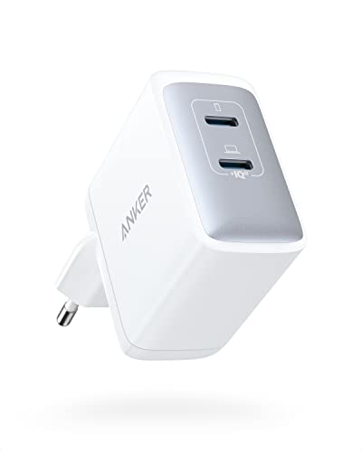 Anker PowerPort III 65W 2-Port USB-C Ladegerät, Kompaktes Netzteil mit Schnellladeleistung, Kompatibel mit MacBook Pro/Air, iPad Pro, Galaxy S20/S10, Dell XPS 13, Note 20/10+, iPhone 13/12, Pixel