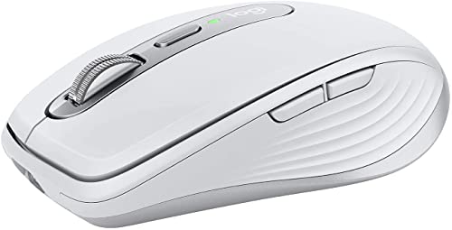 Logitech MX Anywhere 3 for Mac – Kabellos, ultraschnelles Scrollen, jede Oberfläche, 4K DPI, anpassbare Tasten, USB-C, Bluetooth, kompatibel mit MacBook Pro, Macbook Air, iMac, iPad, Weiß